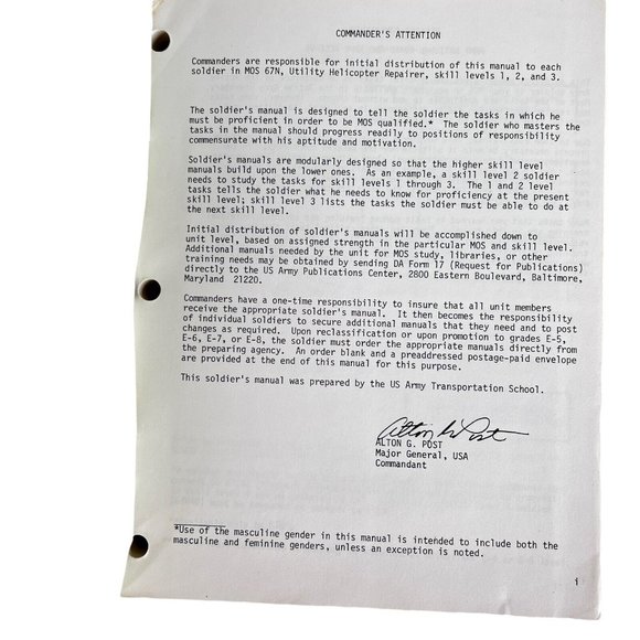 1978 Soldier Manual Utility Helicopter Repairer Skill Level 1  2  3  Dept Army - Picture 4 of 10
